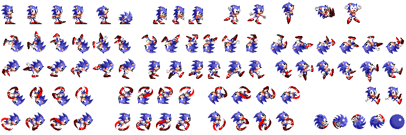Modern Sonic Sprites Genesis